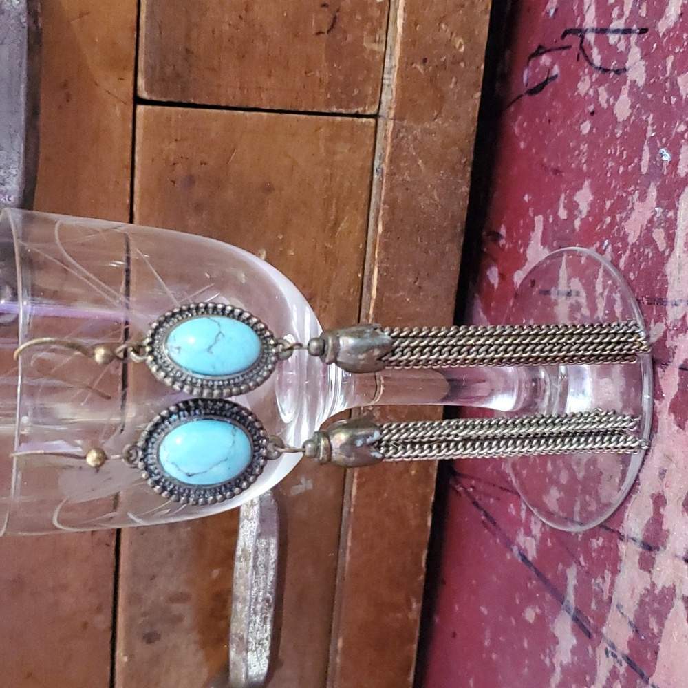 Faux turquoise earrings DZ